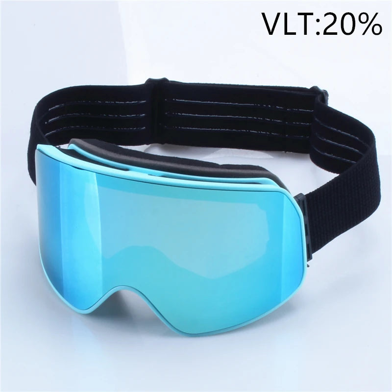 Anti-Fog Snow Goggles – UV400 Mirrored Ski Goggles