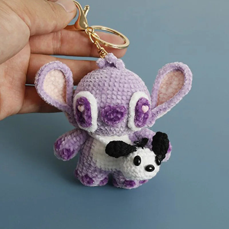 Handmade Crochet Stitch Keychain - Cute Bag Charm