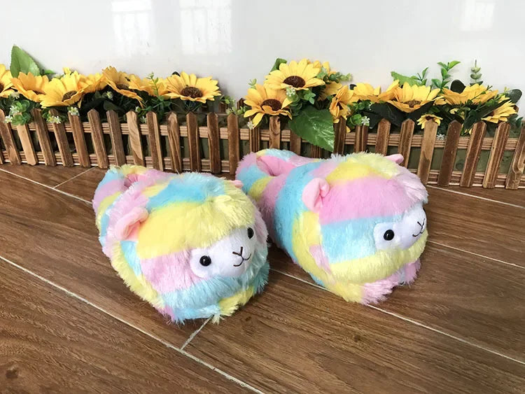 Cute Animal Plush Slippers - Warm Winter House Shoes