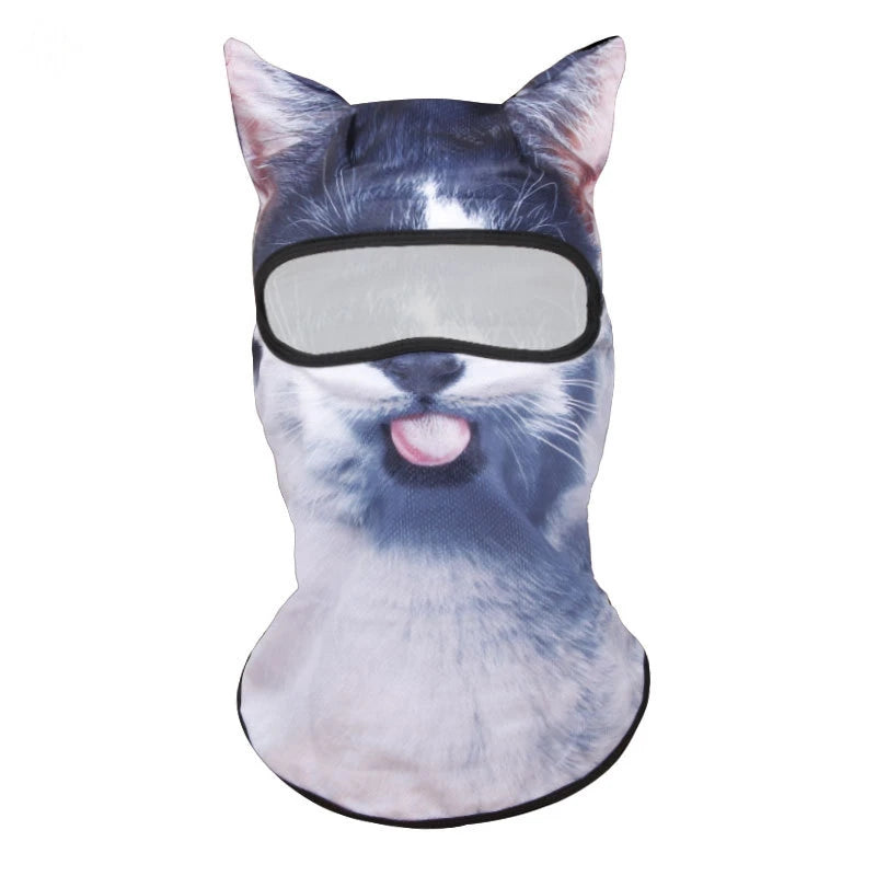 Cute Cat Balaclava Face Mask – 3D Animal Ski & Motorcycle Mask