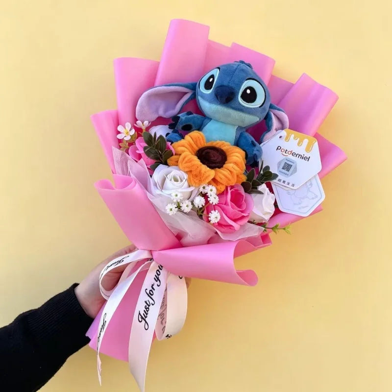 Stitch Plush Flower Bouquet - Birthday & Valentine's Gift