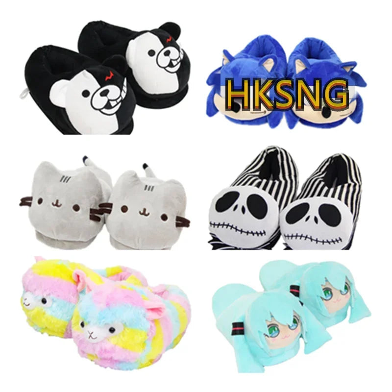 Cute Animal Plush Slippers - Warm Winter House Shoes