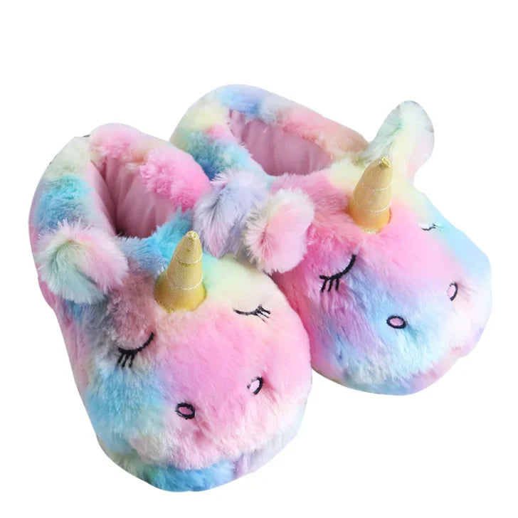 Cute Animal Plush Slippers - Warm Winter House Shoes