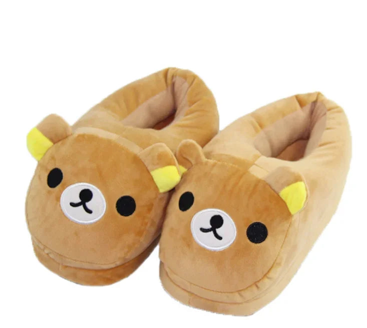 Cute Animal Plush Slippers - Warm Winter House Shoes