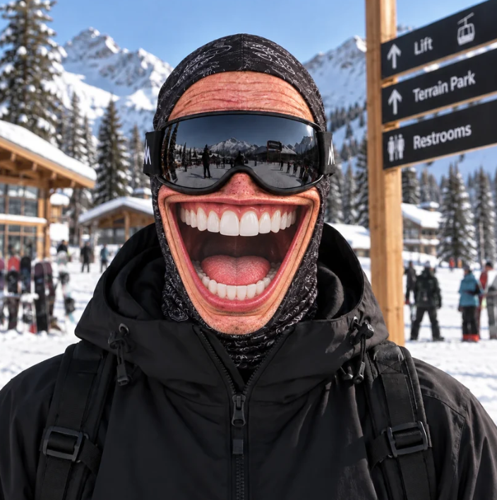 Funny Face Balaclava Ski Mask