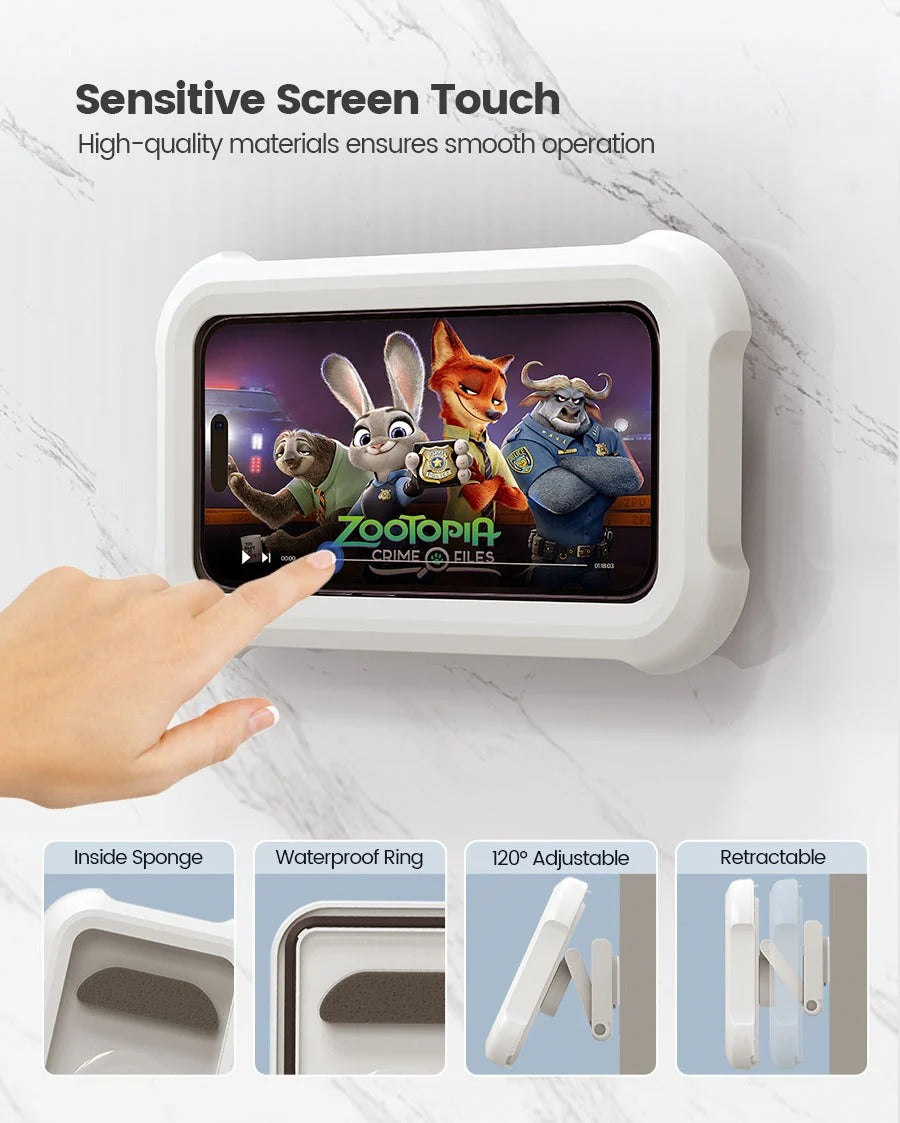Enjoy Music & Videos in the Shower — Waterproof Phone Holder for Total Peace of MindEnjoy Music & Videos in the Shower — Waterproof Phone Holder for Total Peace of Mind